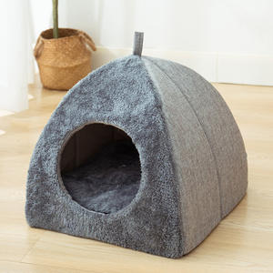 Nuevo sofá cama Triangular cálido para gatos, casa para gatos cerrada, cama gruesa para mascotas, cueva, cama para perros de sueño profundo - Product Image 2