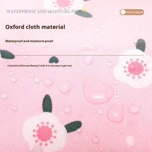 Sac de rangement portable en tissu Oxford, motif lettres, étanche, avec fermeture éclair, pour serviettes hygiéniques, rouges à lèvres et bijoux, 3-6L, vente en gros - Product Image 5