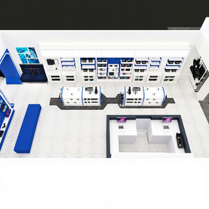 Muebles de Tienda Móvil de Madera Blanca Personalizados, Estación de Trabajo para Celulares, Diseño de Tienda de Juegos para Tiendas de Electrónica - Product Image 6