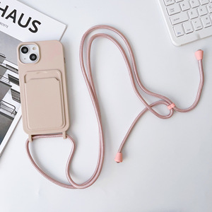 Funda de teléfono cruzada de silicona suave de TPU con tarjetero carcasa de teléfono móvil a prueba de golpes para <span class=keywords><strong>iPhone</strong></span> 16 15 14 Plus Pro Max - Product Image 6