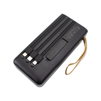 2025 nouveau prix de gros banque de puissance 20000mah chargeur Portable Logo personnalisé banque de puissance avec câble intégré avec support de téléphone