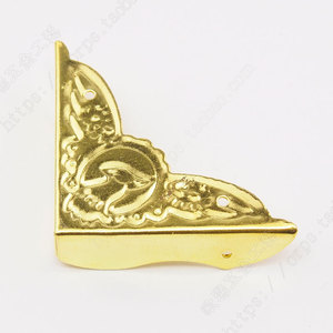 <b>Corner</b> <b>Protector</b> Q76 Yellow Iron Traditional Design For Wooden Box Durable - Product Image 1