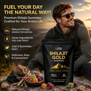 Bonbons gélifiés au Shilajit de l'Himalaya OEM/ODM, extraits d'Ashwagandha et de curcuma, soutien immunitaire, formule naturelle faible en glucides, certifié Halal 2 - Product Image 3