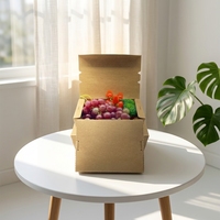 Boîtes à lunch carrées jetables en carton ondulé de qualité alimentaire avec poignée, pliables, étanches et écologiques pour les repas