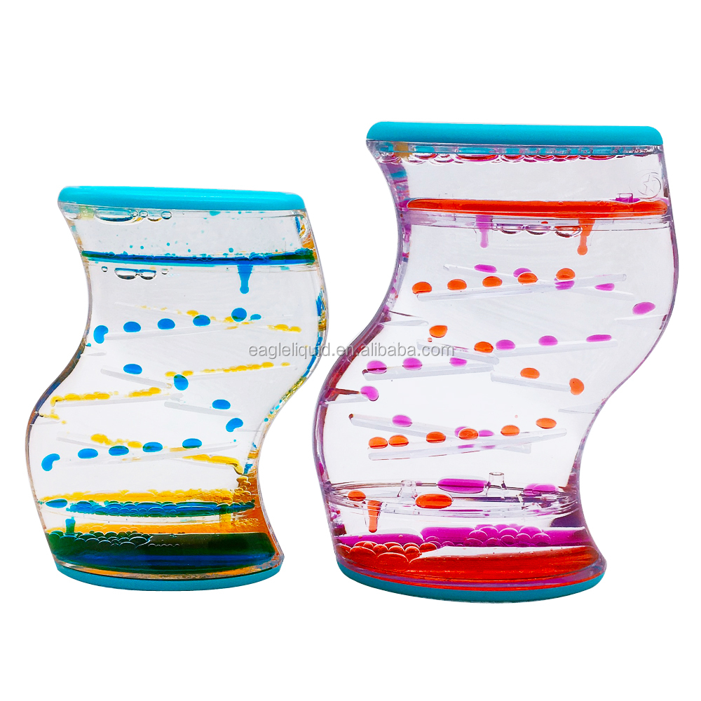 OEM Высокое качество, S-образный жидкий таймер, игрушки для масла и воды, Жидкие песочные часы