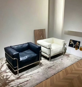 ชุดโซฟาหนังดีไซน์หรูหราสไตล์อิตาลีแบบปรับเปลี่ยนได้ พร้อมเก้าอี้พักผ่อนทันสมัย - Product Image 6