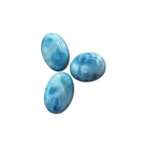 Кабошон оптовая продажа Larimar Изготовление ювелирных изделий овальной формы синий драгоценный камень оптом Larimar кабошон