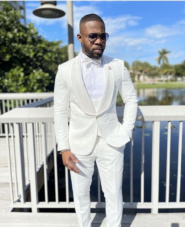 Esmoquin Blanco Traje Blanco De Hombre Esmoquin Traje De Saco Para