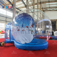 Dôme gonflable transparent en PVC WINSUN avec fond à thème, location de globe à neige pour fête à bulles, tente à air pour boule de neige, catégorie de produits