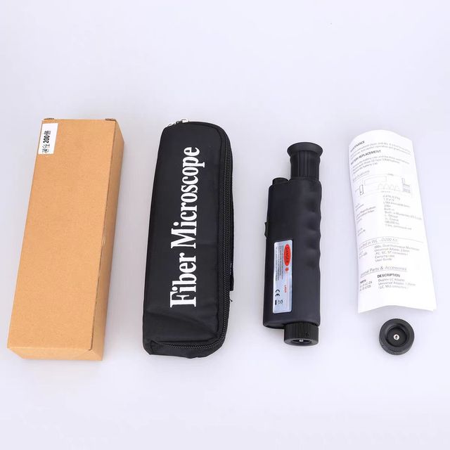 SMA905 Microscope Handheld Fiber Inspection Scope SC FC ST LC 400 Times Mini Microscope