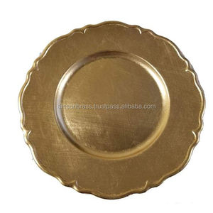 Placa de carga con Patina con borde terminado, diseño decorativo en relieve, vajilla, placa de carga superior, platos - Product Image 3