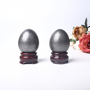 Huevos de Shungita Pulidos a Mano, Cristales Naturales al por Mayor, para Regalo - Product Image 1