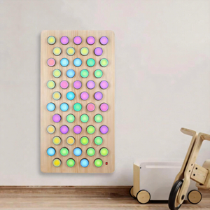 Panel <span class=keywords><strong>de</strong></span> Pared Interactivo con Perilla Giratoria <span class=keywords><strong>de</strong></span> <span class=keywords><strong>Luz</strong></span> LED, Tablero Sensorial Táctil para el Desarrollo Sensorial y Entrenamiento <span class=keywords><strong>de</strong></span> Habilidades Motoras - Product Image 3