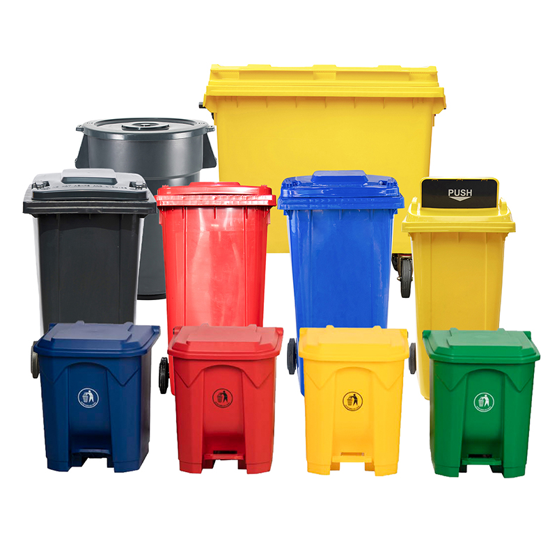 Muddy Hands Plastic Foot Pedal Bin Bathroom Kitchen Rubbish Recycling