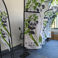 Drapeau triangulaire personnalisé pour la Journée de la Paix avec mât en fibre de verre haute résistance, anti-plis et portable