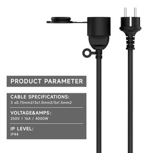 法国标准工业插头插座公母IP44 <span class=keywords><strong>3</strong></span>*1.0平方毫米/<span class=keywords><strong>3</strong></span> * 1.50平方毫米铜延长线，带防水盖 - Product Image 3