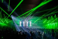 Láser de Haz de Control de Sonido ILDA a Todo Color Resistente al Agua, Luz Láser de Aluminio con Animación 3D para Teatro, Discoteca, Boda, Club, Evento, DJ