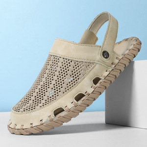 รองเท้าแตะผู้ชายแบบปิดหัวเท้า ระบายอากาศดี แฟชั่นเกาหลี สำหรับฤดูร้อนปี 2024 เหมาะสำหรับใส่เที่ยวชายหาดและกิจกรรมกลางแจ้ง - Product Image 3