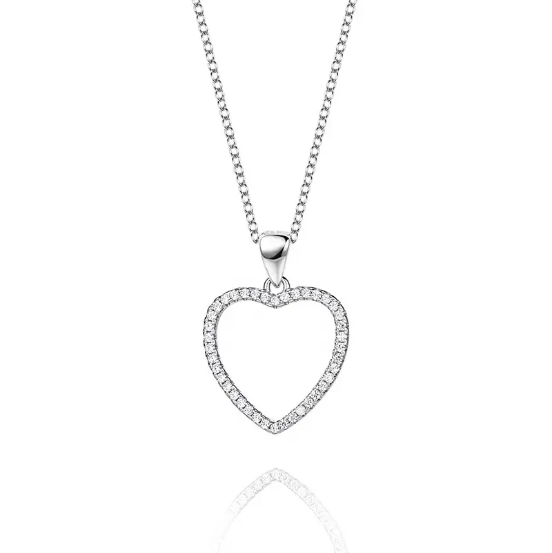 Hart Hanger S925 Sterling Zilveren Hartvormige Liefde Ketting Voor Vrouwen Europa En De Verenigde Staten Eenvoud Mode