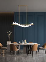 Lustre linéaire moderne en verre doré, suspension Magic Bean pour salle à manger, îlot de cuisine, décoration intérieure d'hôtel moderne