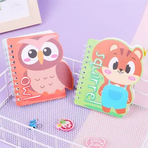 Manufacturer Supplier Cheap fancy stationery wholesale Assorted Mixed a6 cute cartoon Animals Shaped spiral notebooks for school