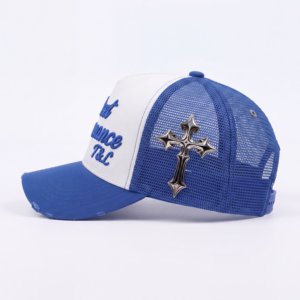 Casquette de camping 5 panneaux en faux daim et maille, personnalisable, avec broderie 3D en relief argent brillant, réglable, pour extérieur et décontractée, OEM ODM, vente en gros - Product Image 2
