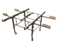 Table de travail pliante pratique pour le travail du bois avec roues, marque WEIKA, capacité de charge de 300 kg, garantie de 3 ans, hauteur réglable