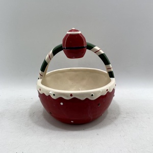 Cesta de cerámica con santa para decoración <span class=keywords><strong>navideña</strong></span>, <span class=keywords><strong>2022</strong></span> - Product Image 3