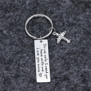 Cheap Bulk Gifts 316L Stainless Steel Silver Jewelry Drive Safe Keyring Airplane Link <b>Key</b> <b>Chain</b> Personalize - Product Image 3