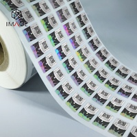Etiqueta 3D de holograma adhesivo personalizado, etiqueta antifalsa con impresión de código QR
