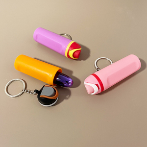 QYS Custom Fruit <b>Cup</b> Keychain Cute Bag Charm Mini Lipstick Holder Key Ring Handbag Accessory Gift - Product Image 6