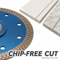 Disque diamanté ultra-mince OEM pour la découpe de carreaux et de maçonnerie, avec revêtement rouge et bleu, pour grossistes