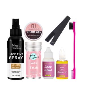 Colle et dissolvant pour dentelle imperméable à l'eau avec logo personnalisé, bâton de cire à <span class=keywords><strong>action</strong></span> rapide, 100ml, ensemble de coiffure et d'extension de cheveux en spray pour dentelle - Product Image 1