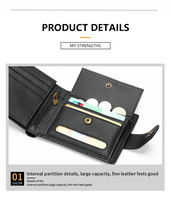 Portefeuille en cuir pour homme avec pince à Dollar, pochette, sac à main en cuir souple antivol, porte-monnaie