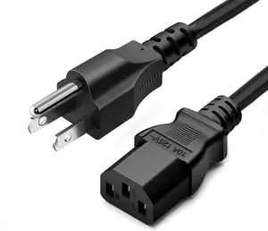 CHENGKEN UL Approved 3 Pin 10A/13A/15A AC Power Cables Plugs IEC C13 US Power Cord Open Ends Extension Power Cord