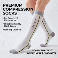 Chaussettes de sport personnalisables pour adolescents et adultes, chaussettes de compression, absorbant la transpiration, chaussettes de football antidérapantes, chaussettes de cyclisme avec logo personnalisé, chaussettes de printemps