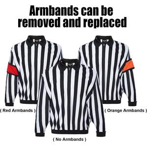 Jersey de Árbitro de Hockey sobre Hielo Ealer, Manga Larga, Rayado, Secado Rápido, Unisex, Adulto, Sublimado, Cuello Camisero - Product Image 4