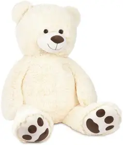cheap animal white large teddy bears soft plush stuffed toys for child