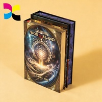 Livre relié personnalisé, collection fantasy avec bords pulvérisés, papier écologique recyclable, impression couleur avec dorure, série de livres cadeaux de luxe