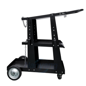 3 Tiers Steel Welding Machine <b>Trolley</b> Cart Universal Rolling MIG Welder Gas Cylinder Cart with 2 Zinc Chains 7 Inch Solid Wheels - Product Image 2