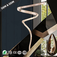 Lustre moderne pour escalier, luminaire suspendu pour villa et loft, éclairage d'intérieur, lampe de plafond, lustre suspendu, éclairage intérieur