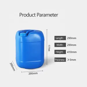 מכירה חמה 25L HDPE כחול לבן מכסה פנימי חבית פלסטיק ג'רי פחית לכימיקלים אחסון מים שמן