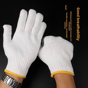 Guantes de Algodón de 12 oz, Gruesos, Resistentes al Desgaste, de Nailon y Algodón, Antideslizantes, Transpirables, que Absorben la Humedad, Sin Látex - Product Image 1
