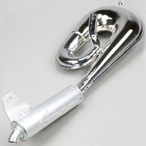 Escape con Silenciador y Cámara de Expansión de Carreras en Cromo Brillante para Ciclomotor Piaggio Ciao Bravo 50 Moto Scooter Simonini Cromo Brillante - Product Image 2