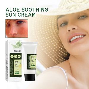 Wholesale OUHOE Non Greasy Skin Moisturizing Aloe Soothing Sun Cream <strong>SPF</strong> <strong>50</strong>+ Sunscreen - Product Image 2