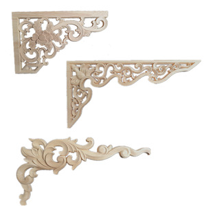 Dongyang phong cách hiện đại gỗ rắn khắc hoa trang trí góc chéo chéo qua biên giới cửa tủ gỗ hoa decal ván khuôn - Product Image 5