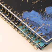 Carnet de notes A5 à couverture rigide personnalisable avec sangle enroulée Couverture en papier à reliure à spirale à feuilles mobiles personnalisée Cadeau scolaire Logo personnalisé