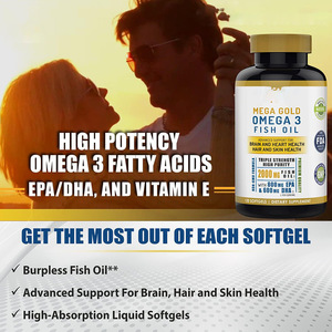 En stock – Capsules molles d'huile de poisson EPA & <span class=keywords><strong>DHA</strong></span> Oméga-3 pour améliorer la mémoire et le sommeil – Directement de l'usine source - Product Image 4