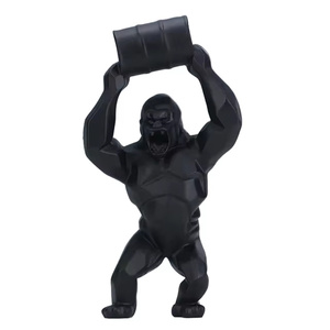 Escultura de <span class=keywords><strong>Gorila</strong></span> de Resina Moderna Personalizada al por Mayor con Cubo Elevable, Figura Decorativa Creativa para Escritorio y Sala de Estar, Adorno, Regalo - Product Image 1