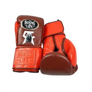 New No Boxing No Life Design Genuine Leather Lightweight Moisture Wicking Laced Boxing <b>Gloves</b> For Sparring MMA - Product Image 1
